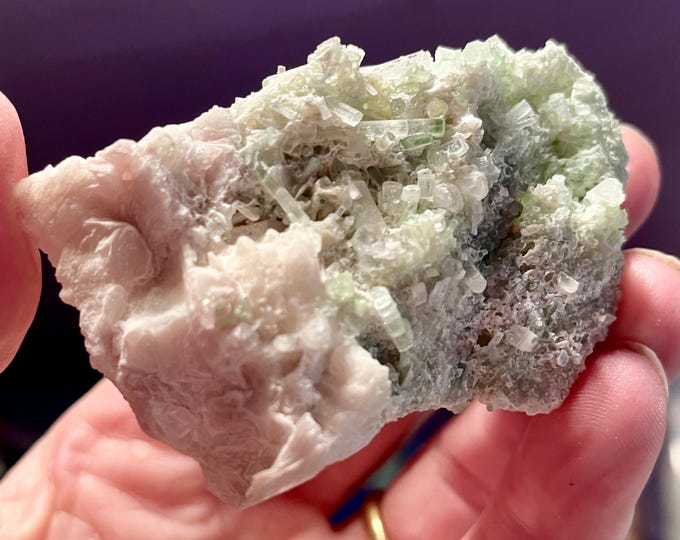 78g Green Elbaite Tourmaline Crystal Cluster Specimen