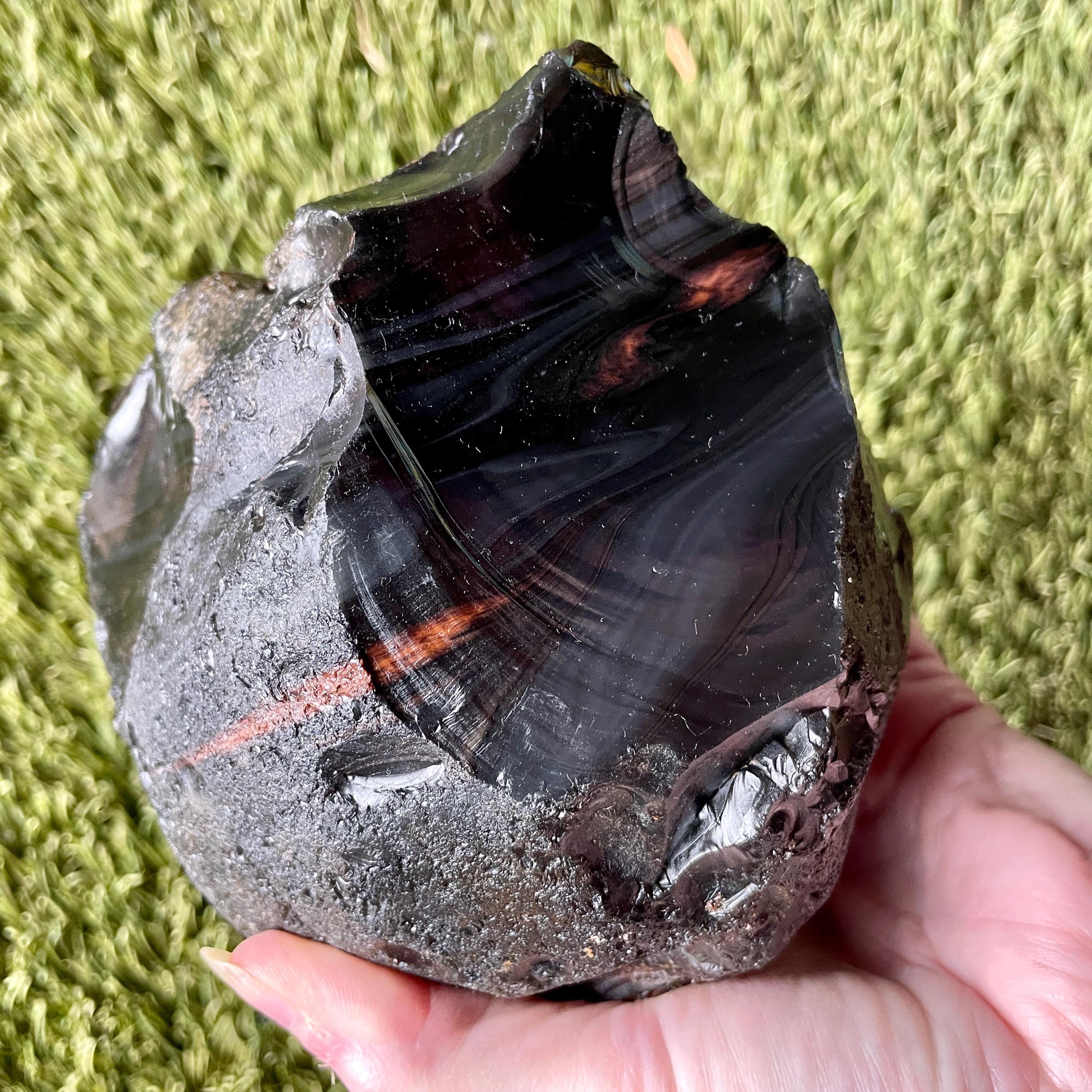 Black Mahogany Obsidian Mineral Display Specimen 4.64 lbs Black Mahogany Obsidian Mineral Display Specimen 4.64 lbs