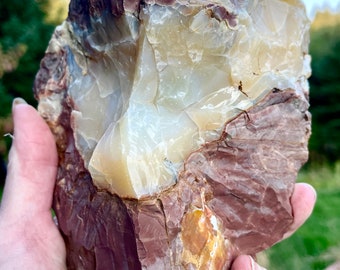 Oregon Opal on Rhyolite Jasper Mineral Display Specimen 2.48 lbs