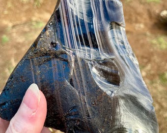 3 lbs Banded Rainbow Obsidian Rough Mineral Display or Lapidary Specimen