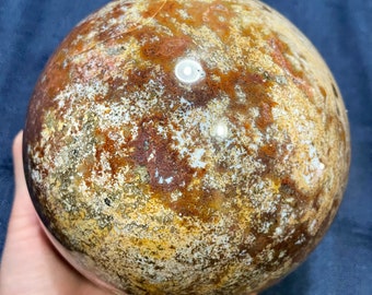 125mm Red Ocean Jasper Sphere Orb Ball Mineral Display Specimen