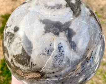 163mm Volcanic Agate Vesuvianite Sphere Orb Ball Mineral Display Specimen