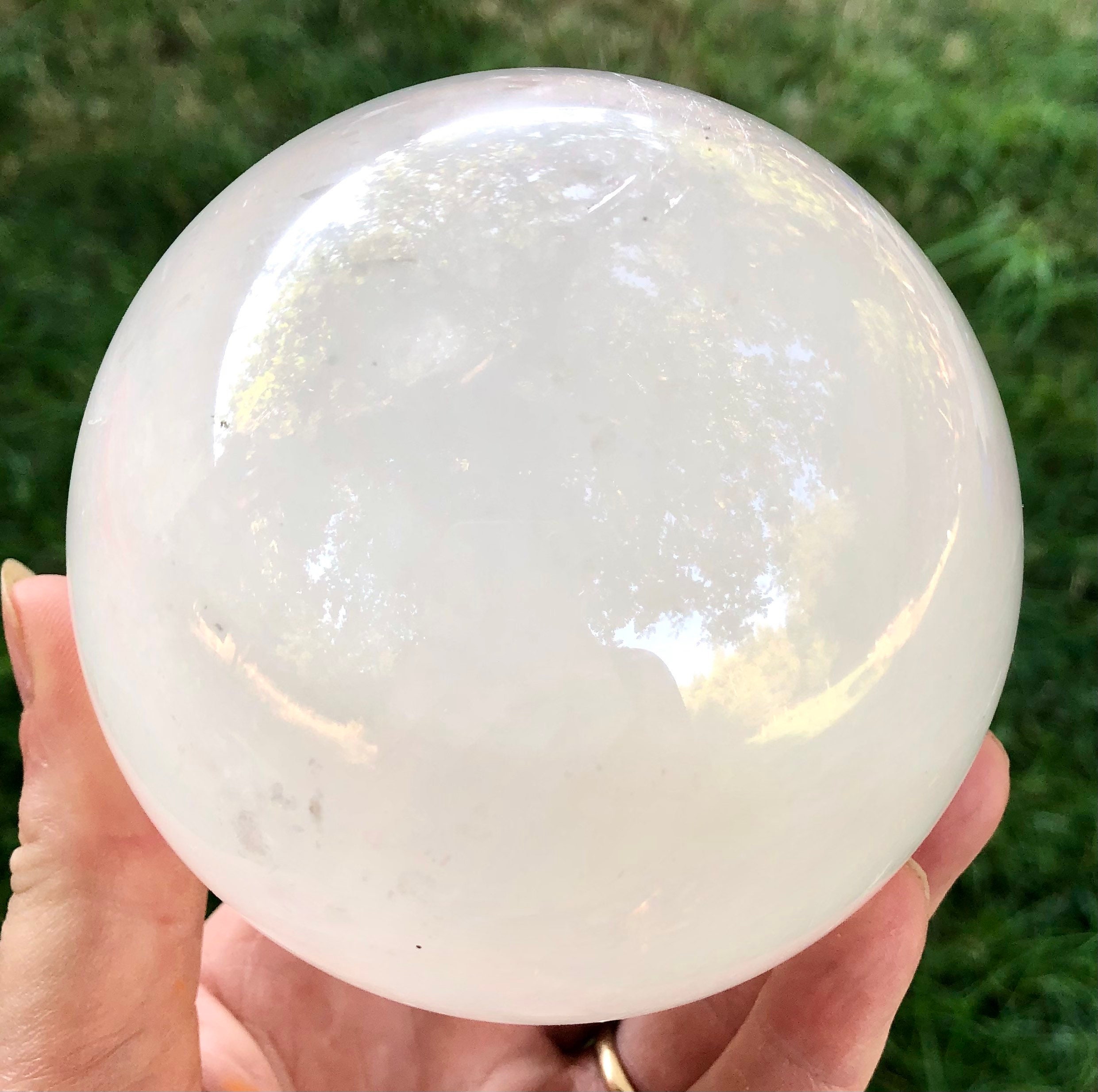 90mm Clear Quartz Sphere Orb Ball Mineral Display Specimen