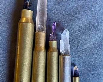 Crystal Bullets For Jewelry Making Drilled Set of 5
