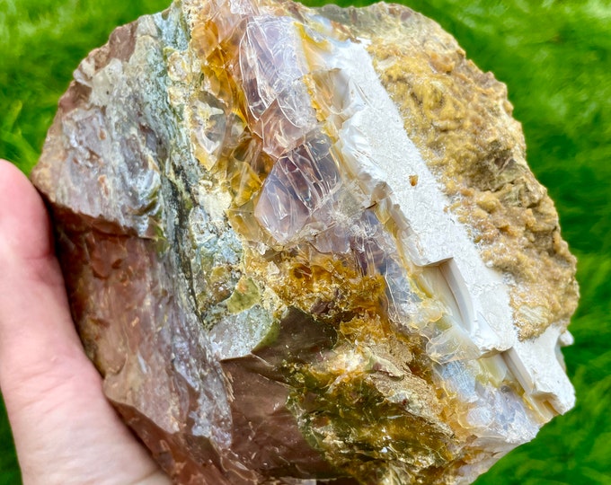 Old Stock Oregon Opal on Rhyolite Jasper Mineral Display Specimen 4.45 lbs