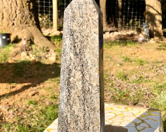 Opalized Turitella Agate Obelisk Pillar Column Point Tower Spire Display Specimen 3.71 lbs