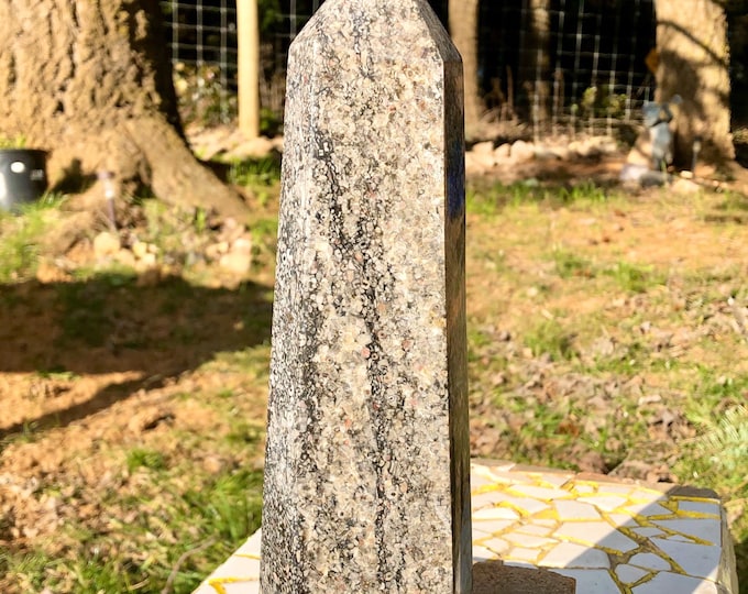 Opalized Turitella Agate Obelisk Pillar Column Point Tower Spire Display Specimen 3.71 lbs