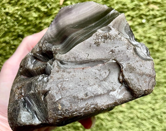 2.96 lbs Rainbow Obsidian Rough Mineral Display or Lapidary Specimen