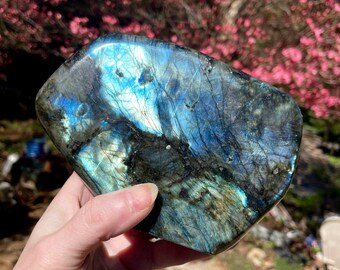 3.73 lb Labradorite Standing Freeform Mineral Display Specimen