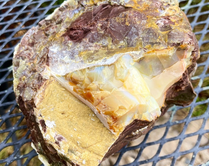 Oregon Opal on Rhyolite Jasper Mineral Display Specimen 4.08 lbs