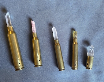 Crystal Bullets For Jewelry Making Drilled Set of 5