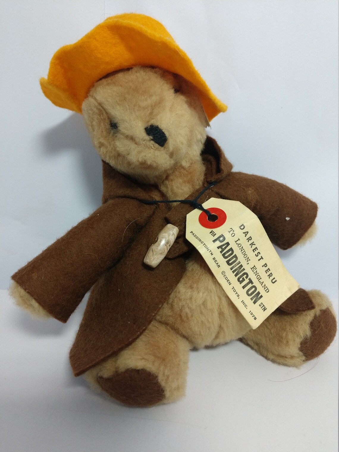 Paddington Bear 9 with yellow hat and brown coat 1975 Etsy