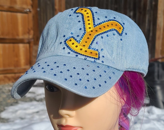 Featured listing image: Ladies Lite Blue Denim BLING Hat