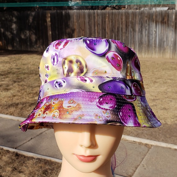 Shiny Purple Bucket Hat Purple Metallic Bucket Hat - Fresh Air Clothing | Fresh Air  main image 4