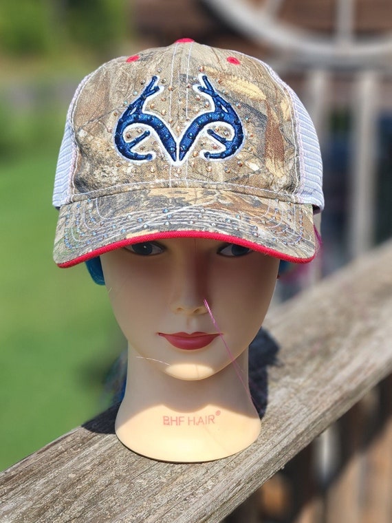 Ladies Camo Realtree Trucker BLING Hat - Etsy display picture 1