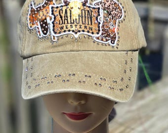 Whittall & Shon Womens Hat Beige Fancy Party Brim High Crown  display picture 3