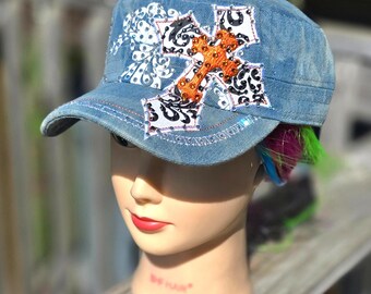 2000archives denim cap grunge rock Y2K Y2k 00s Distressed Denim