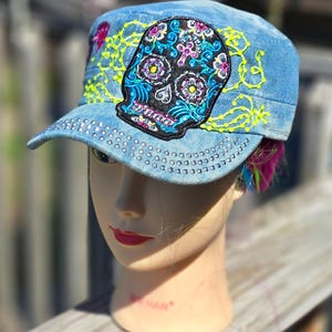 Upcycled Handmade Blue Denim Cadet Military Army Patrol Hat Boro Cadet Hat Release: Unique Designs This Month | TikTok main image 2