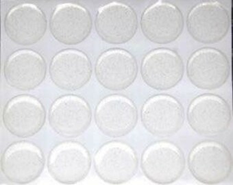 1" clear and glitter epoxy domes bottle cap coverage