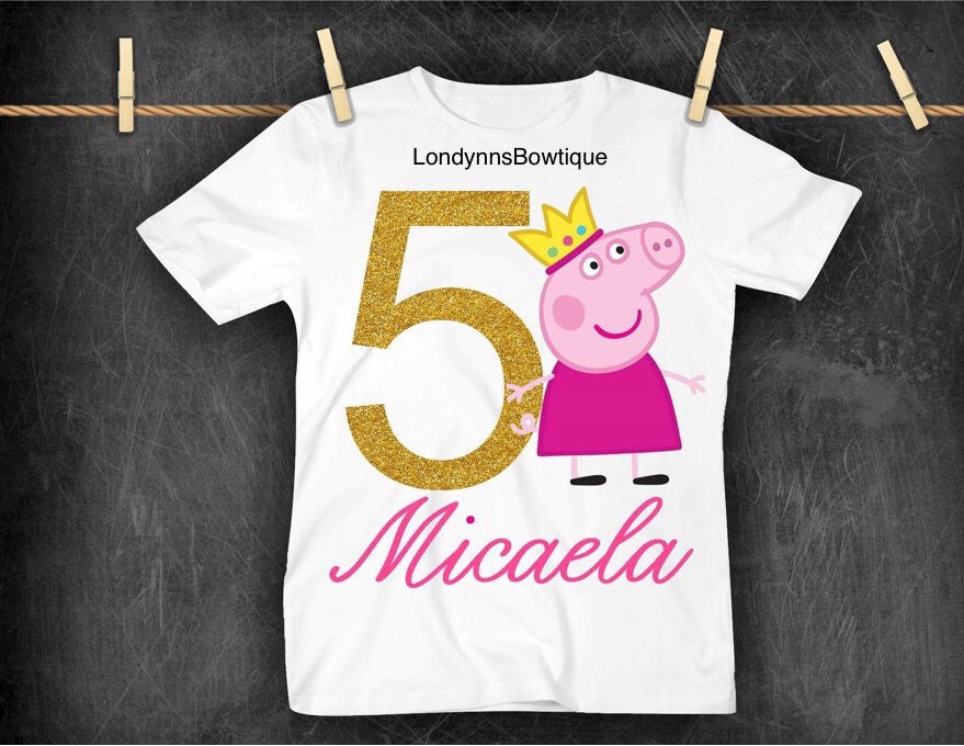 Peppa pig birthday girl shirt Etsy