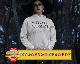Witchy Woman Halloween Design: Occult Svg, Png, Pdf, Eps (Digital Download)