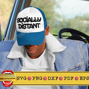 Téléchargement numérique Svg/PNG socialement éloigné, Svg antisocial, Design par sublimation Guttermouth Couture, Cricut Svg, Svg introverti, Svg sarcastique