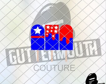 Patriotic Popsicles SVG: Red White Blue Sublimation Design (Digital Download)