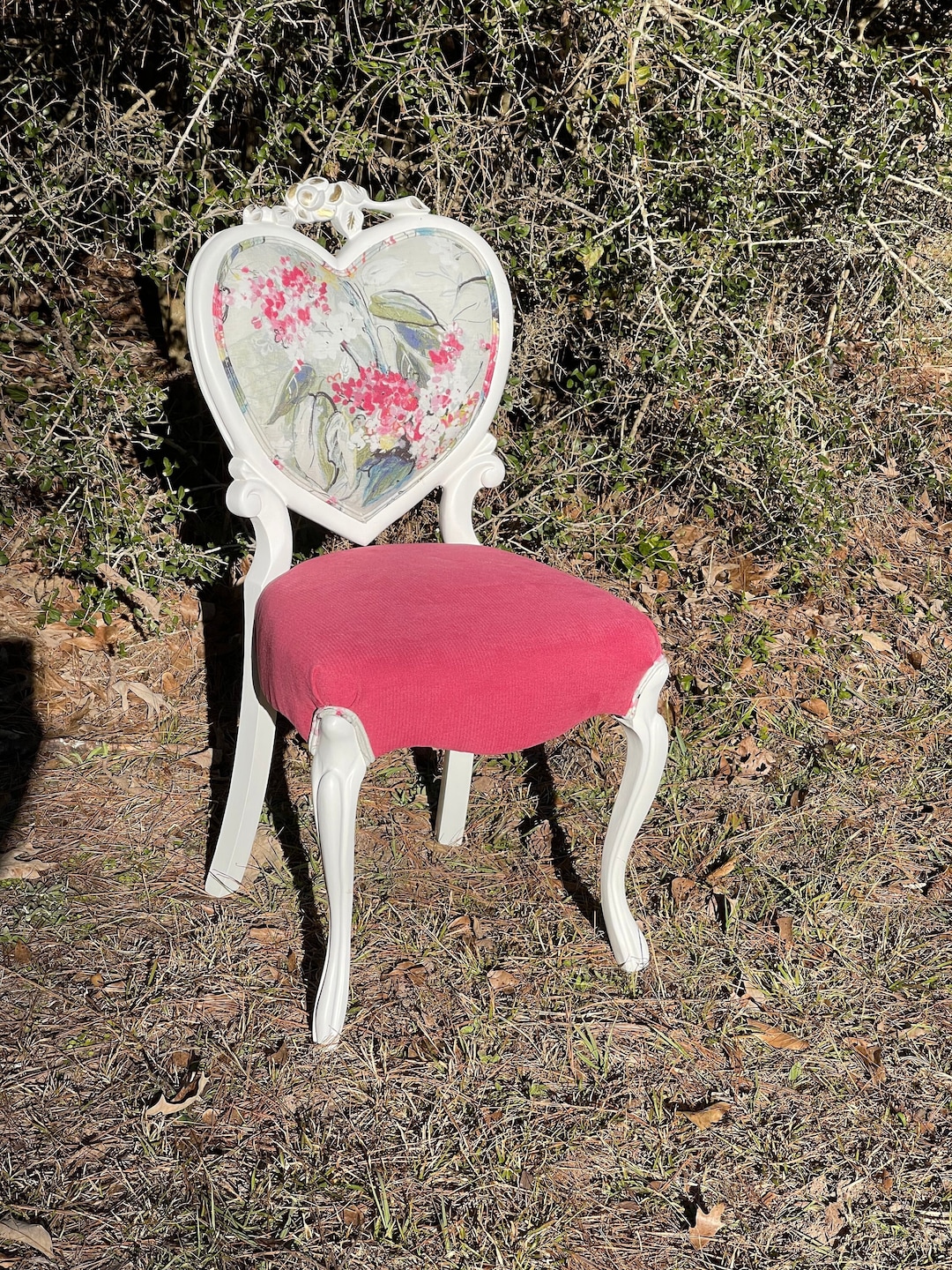 Customizable Heart Shaped Chair | One Left | Romantic Vintage Accent ...