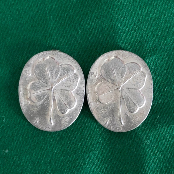 Pair of 4 Leaf Clover Tokens, Good Luck Charm, Pocket Token