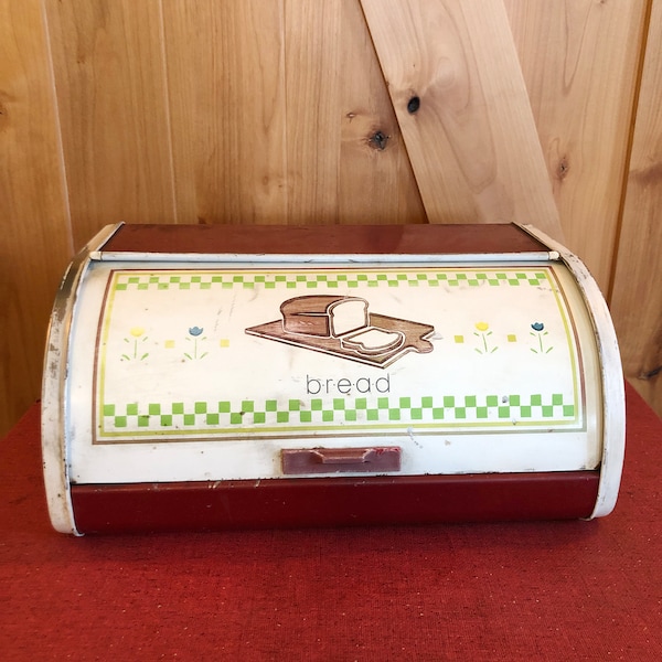 Rooster Vintage Bread Box Etsy