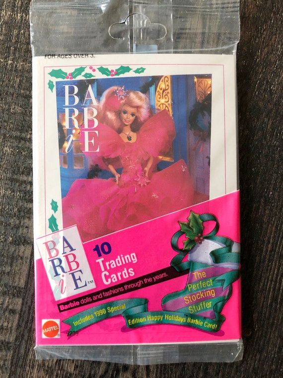 Barbie Trading Cards, 2 Packs of 10, Holiday Barbie, 1990