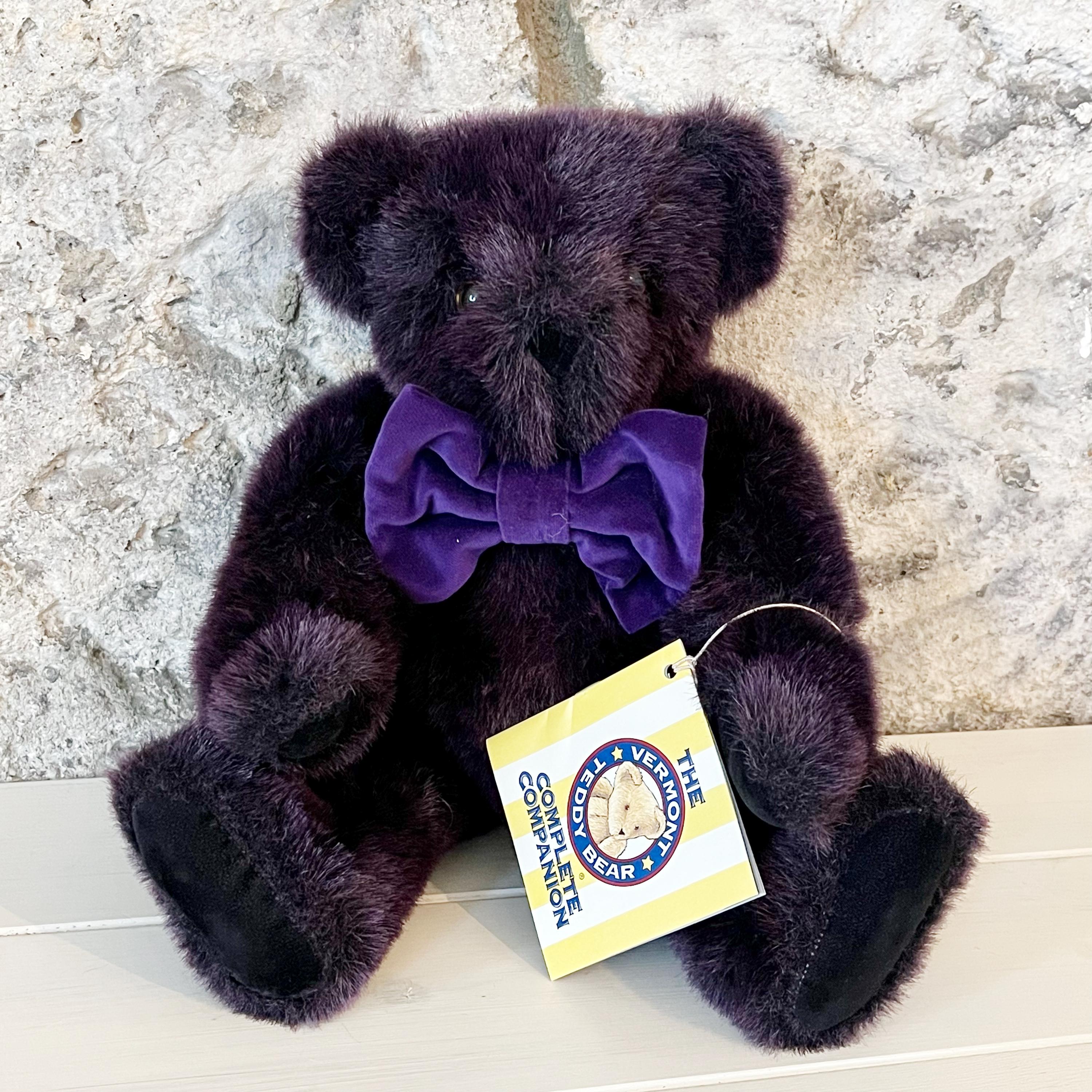 PURPLE Vermont Teddy Bear, Purple Passion, Discontinued Color