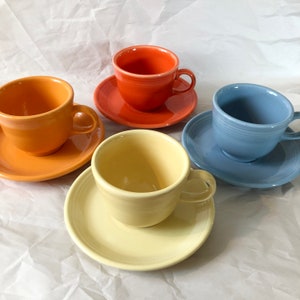 Fiestaware Cup & Saucer, 4 colors to choose from, HLC, Homer Laughlin China Co