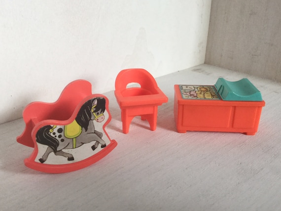 Fisher Price Nursery 3 Pieces Rocking Horse High Chair Etsy