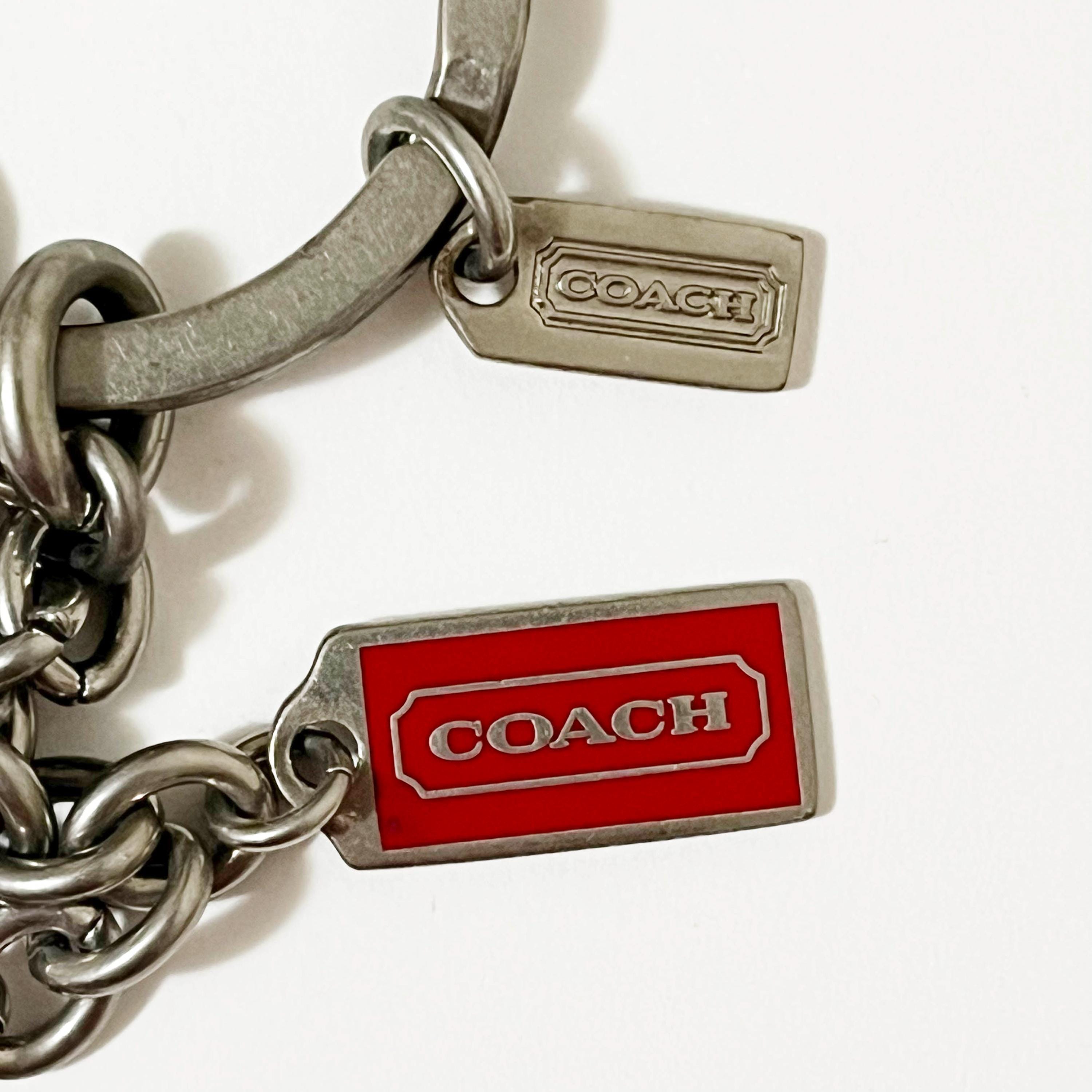 COACH Jack Russell Enamel Charms Keychain in Signature Pouch - Etsy