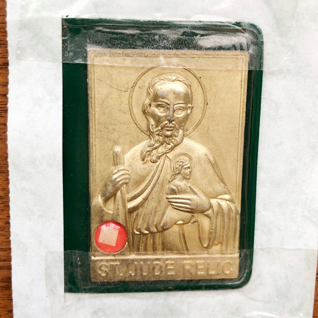 St Jude Relic in Vinyl Case Patron Saint of Hopeless Cases Etsy