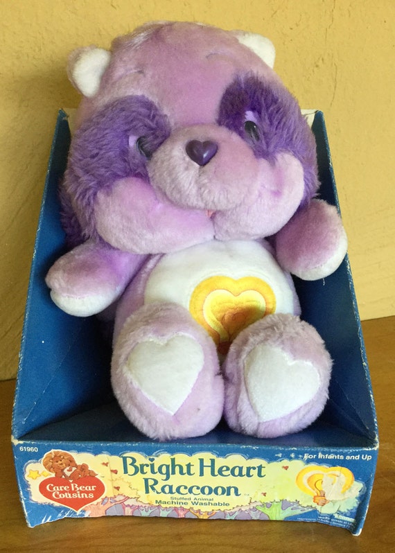 bright heart raccoon plush