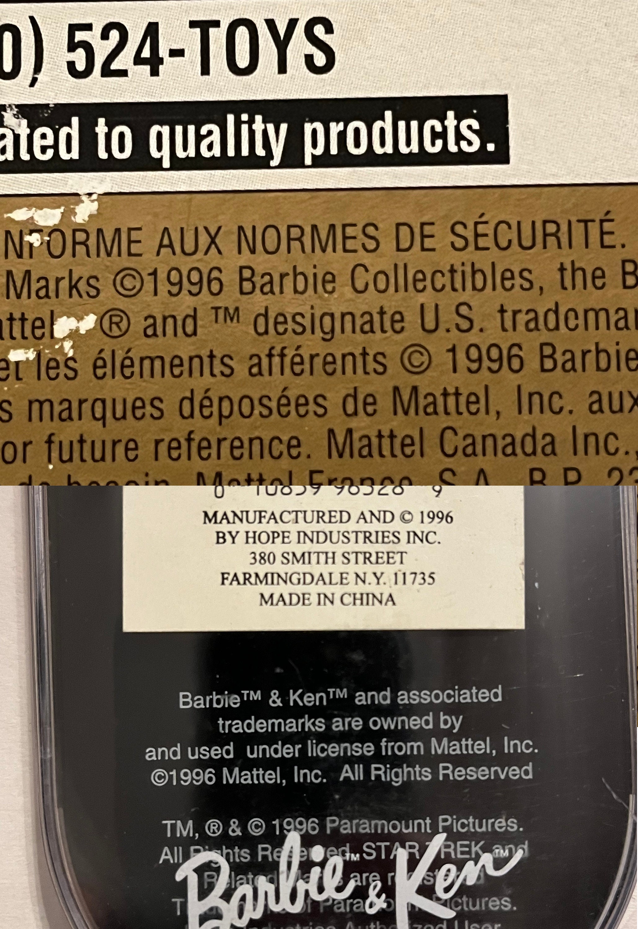 Barbie & Ken Star Trek Dolls AND Watch, 30th Anniversary