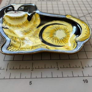 Enamel on Metal Dog Tray, Trinket Dish, Jewelry Dish image 5