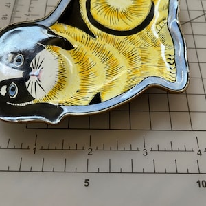 Enamel on Metal Dog Tray, Trinket Dish, Jewelry Dish image 6