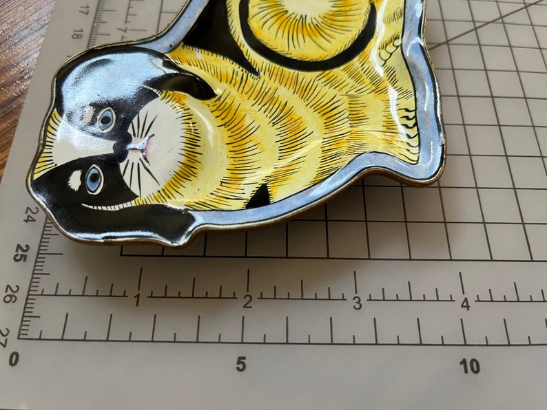 Enamel on Metal Dog Tray, Trinket Dish, Jewelry Dish image 6