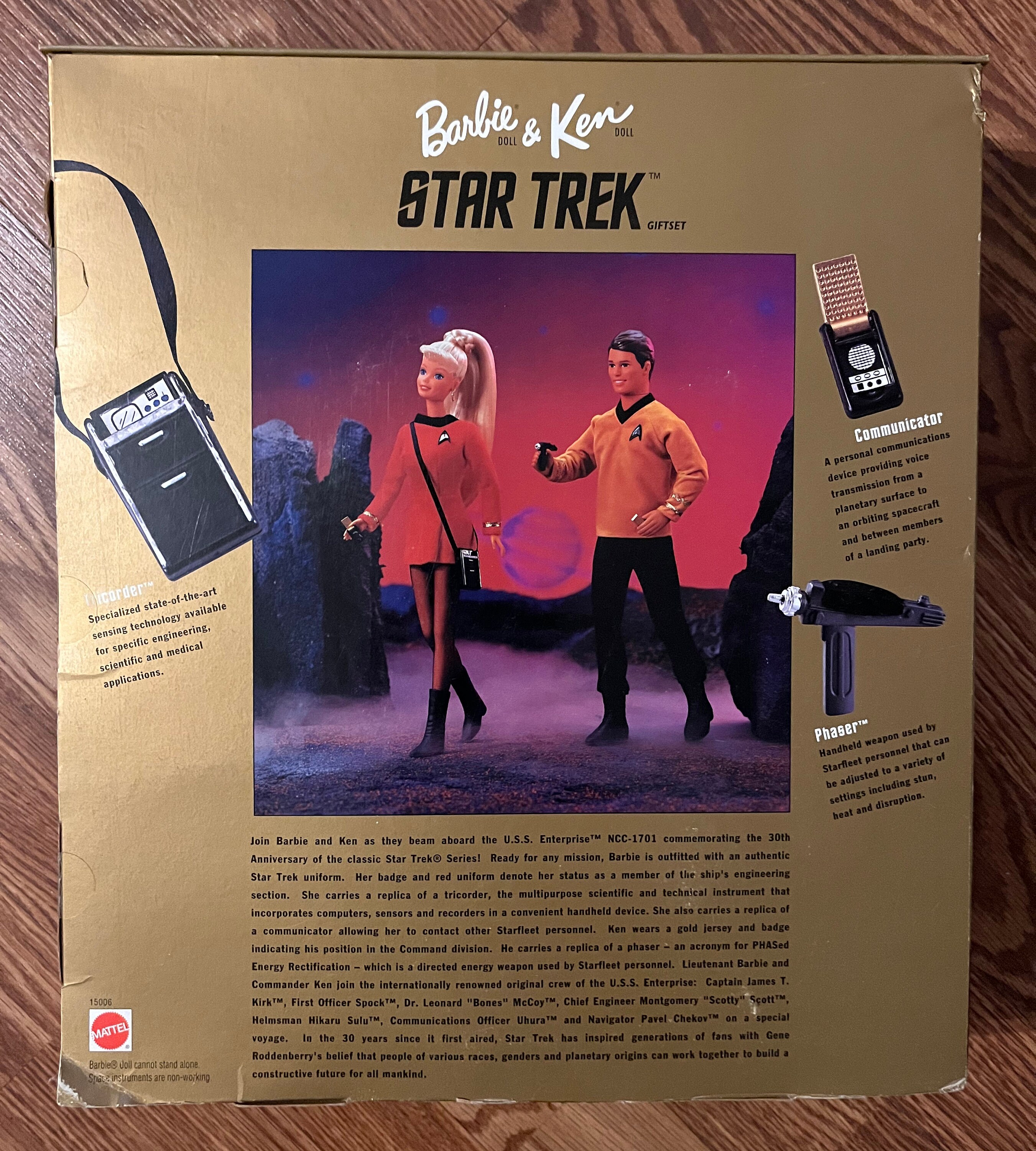 Barbie & Ken Star Trek Dolls AND Watch, 30th Anniversary