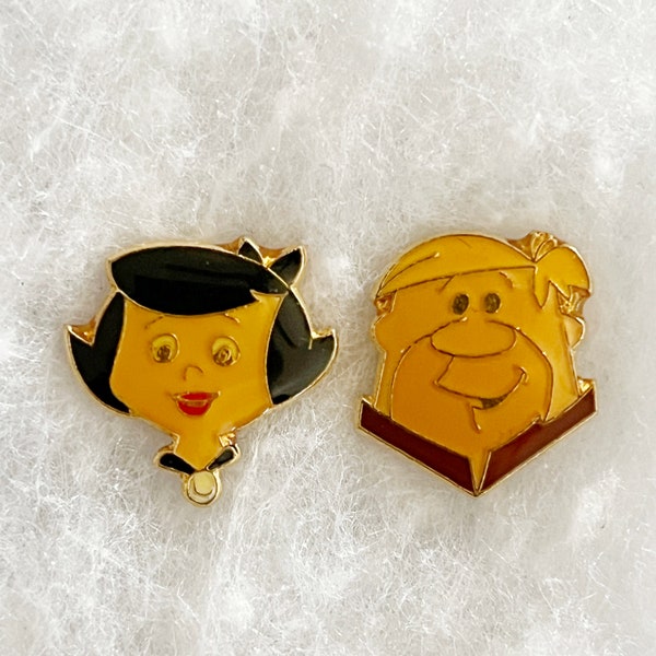 Betty & Barney Rubble Earrings, The Flintstones, Hanna-Barbera