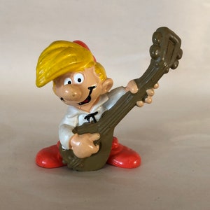 Peewit Playing his Lute, Peewee, Peyo, Court Jester, Smurf, Schleich, 1978