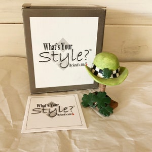 Sarah&#39;s Attic What&#39;s Your Style, March, Irish Hat, 1999, New in Box