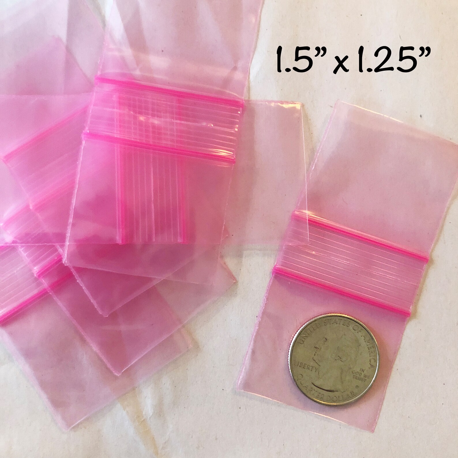 200 Resealable Mini Baggies, Pink, Blue, Green, Apple Bags, Several ...