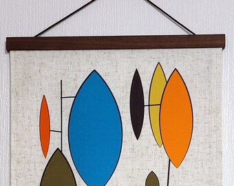 Abstract Shapes Tiki Inspired, MCM Mid Century Inspired Retro Atomic Wall Hanging, Wall Art,Tiki shapes,