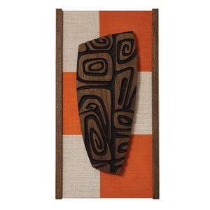 Tiki Wall Art – Mid-Century Modern Polynesian Inspired Panel