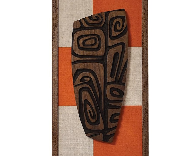 Tiki Wall Art – Mid-Century Modern Polynesian Inspired Panel