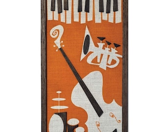 The Quartet| Jazz art| Music art | MCM wall art, Mid Century inspired decorVintage Jazz |Mid-Century Jazz Inspired Wall Art Panel